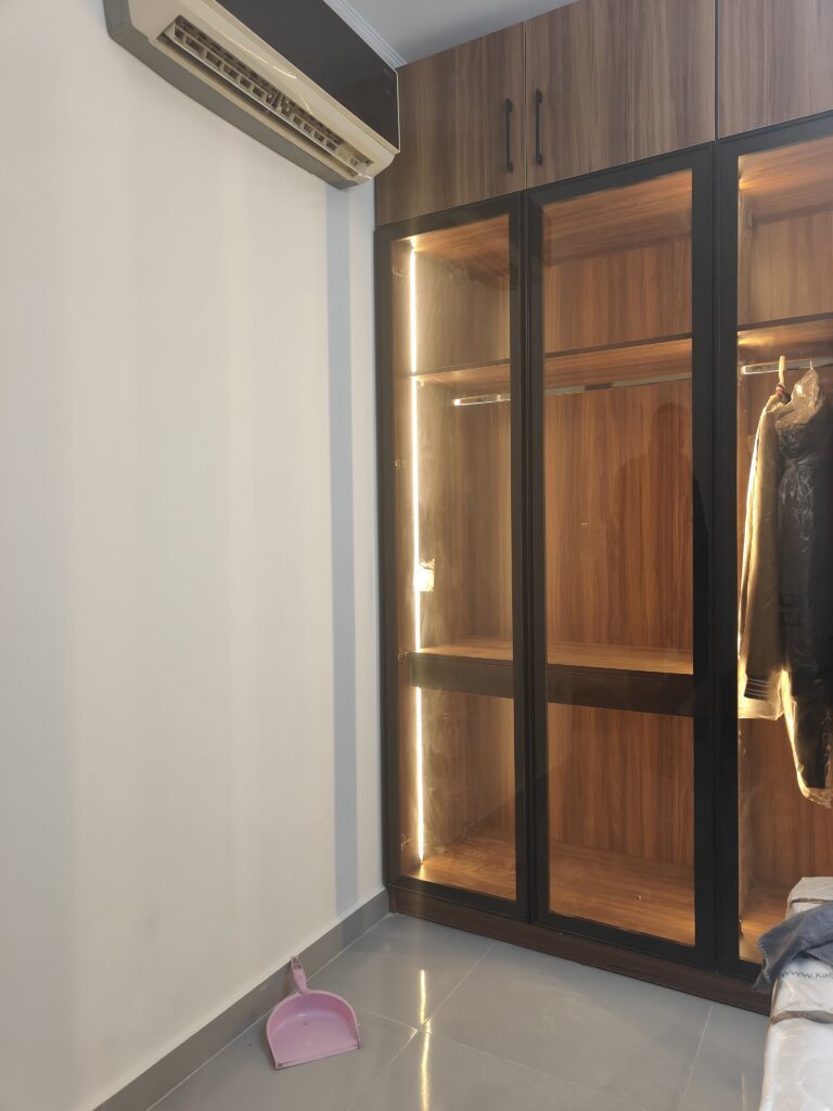 Completed master bedroom furniture installation by Topniture