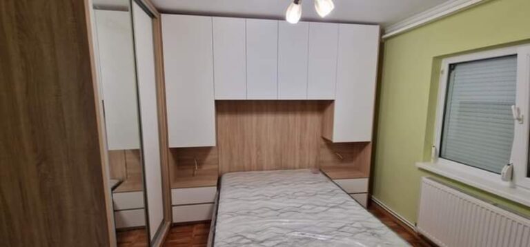 Additional angle of wall bed and wardrobe by Topniture.